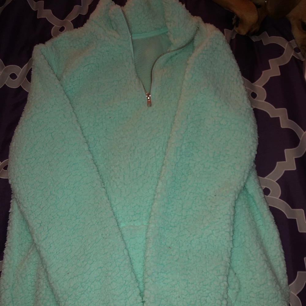 Mint green fizzy sweater